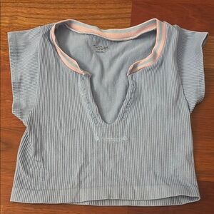 Urban Outfitters pink and blue go for gold top